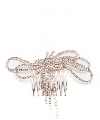 Crystal Bridal Hair Comb 39-HM300066 ROSEGOLD